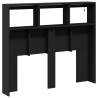 Modern Black LED Headboard Cabinet - 120x17x102 cm