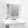 Mirror Cabinet with LED High Gloss White 70x16.5x60 cm Colour high gloss white Quantity in Package 1 