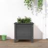 Garden Planter Grey 40x40x39 cm Solid Wood Pine Colour grey pine Size 40 x 40 x 39 cm Quantity in Package 1 