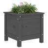 Garden Planter Grey 40x40cm Solid Wood Pine - HipoMarket