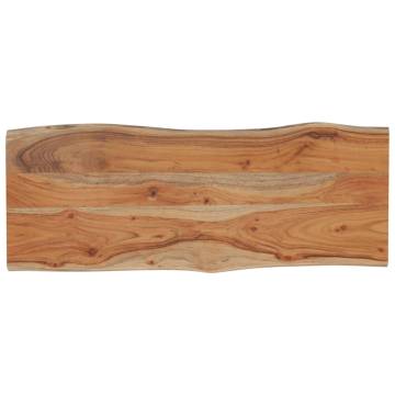 Solid Wood Acacia Table Top 100x40 cm - Live Edge Design