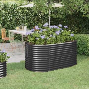 Garden Raised Bed - Powder-coated Steel 152x80x68 cm Anthracite