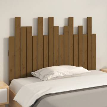 Elegant Honey Brown Wall Headboard - Solid Pine Wood 108x3x80 cm