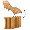 Red Acacia Sun Lounger with Cushion | Hipomarket