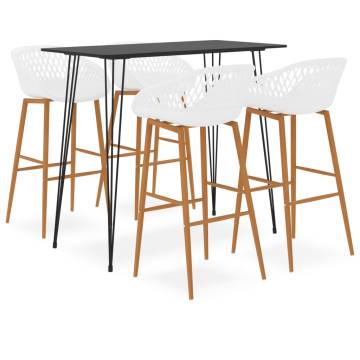 5 Piece Bar Set Black and White - Modern Design for Any Space