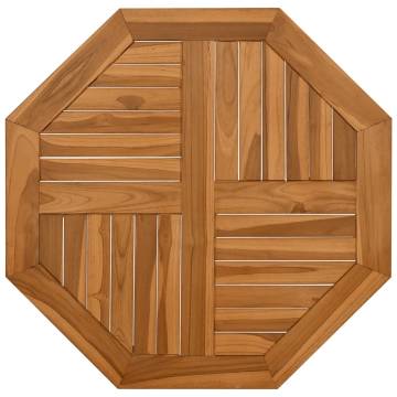 Octagonal Solid Wood Teak Table Top - 70x70 cm for Gardens