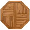 Octagonal Solid Wood Teak Table Top - 70x70 cm for Gardens