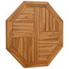 Octagonal Solid Wood Teak Table Top - 70x70 cm for Gardens