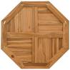 Octagonal Solid Wood Teak Table Top - 70x70 cm for Gardens