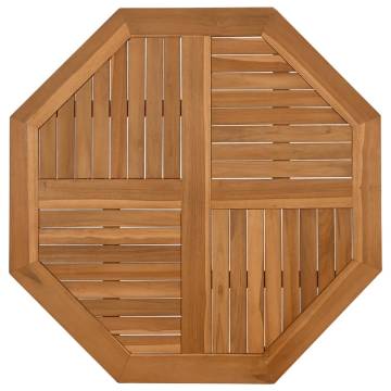 Octagonal Solid Wood Teak Table Top - 90x90x2.5 cm