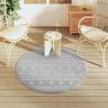 Stylish Outdoor Carpet Grey Ø120 cm - Durable & UV-Resistant