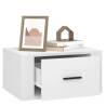 Wall-Mounted Bedside Cabinet White - 50x36x25 cm | Hipo Market