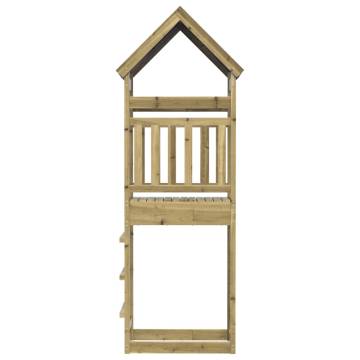 Play Tower 85x52.5x265 cm - Durable Pine Wood Playground