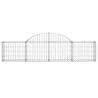 Arched Gabion Baskets - Set of 20 | Galvanised Iron 200x30x40/60cm