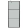 Walk-in Shower Wall 90x195cm Dark ESG Glass Black | HipoMarket