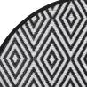 Outdoor Carpet White and Black Ø160 cm - Stylish & Durable