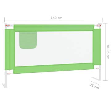 Toddler Safety Bed Rail Green 140x25 cm | Hipomarket