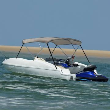 Durable 3-Bow Bimini Top Grey | Protect from Sun & Weather