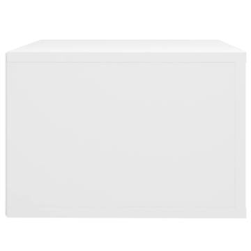 Wall-Mounted Bedside Cabinet White - 50x36x25 cm | Hipo Market