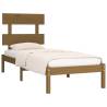 Honey Brown Solid Wood Bed Frame 100x200 cm | Hipo Market