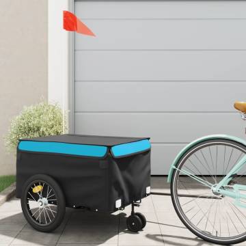 Bike Trailer Black and Blue - 45 kg Capacity | Hipomarket