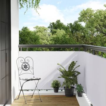 Balcony Screen White 300x90 cm Poly Rattan - Hipomarket