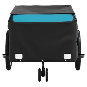 Bike Trailer Black and Blue - 45 kg Capacity | Hipomarket