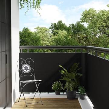 Balcony Screen Black 300x80 cm - Durable & Stylish Privacy Solution