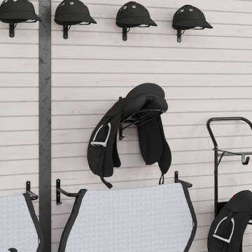 Wall Mounted Black Iron Saddle Rack | Hipomarket UK