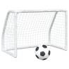 Kids' Football Goals 2 pcs with Ball - Metal, 64x35x48 cm