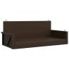 Brown Swing Bench 119x56x48 cm - Durable Outdoor Comfort