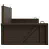 Brown Swing Bench 119x56x48 cm - Durable Outdoor Comfort