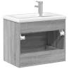 Stylish Bathroom Sink Cabinet with Basin - Grey Sonoma