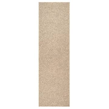 Rug ZIZUR 80x250 cm - Jute Look Indoor & Outdoor Rug