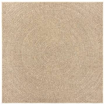 Rug ZIZUR 120x120 cm - Jute Look for Indoor & Outdoor Use