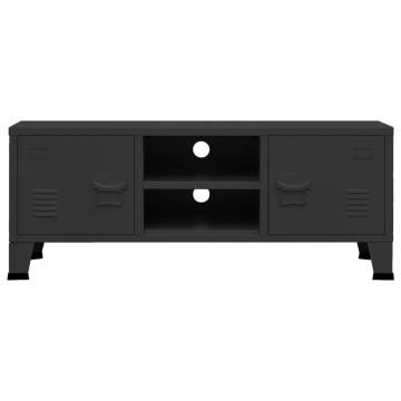 Industrial Black TV Cabinet - Sturdy Metal Design | Hipo Market