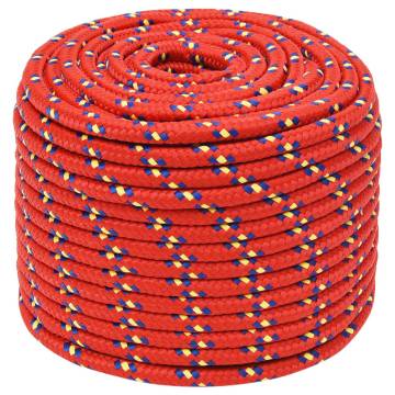 Boat Rope Red 12mm 100m Polypropylene - Durable & Versatile