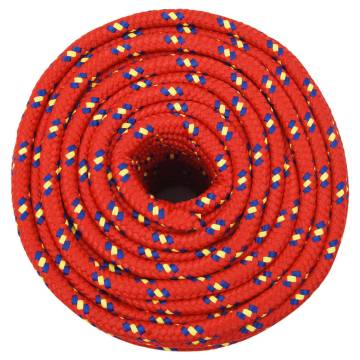 Boat Rope Red 12mm 100m Polypropylene - Durable & Versatile