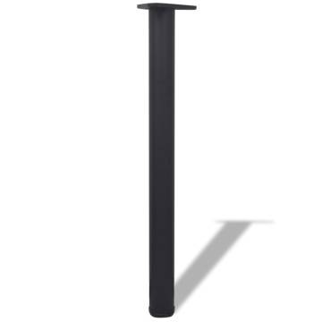 4 Height Adjustable Table Legs Black 710 mm - Sturdy & Stylish