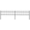 Garden Fence with Spear Top Steel 3.4x0.6 m Black Colour black Quantity in Package 1 Length 3.4 m Height 0.6 m 