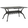 Garden Table Bronze 150x90 cm - Stylish Cast Aluminium