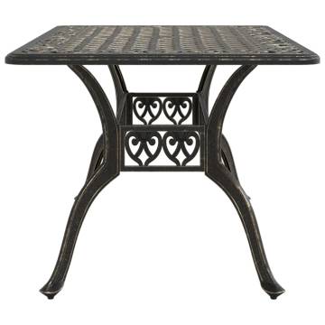 Garden Table Bronze 150x90 cm - Stylish Cast Aluminium