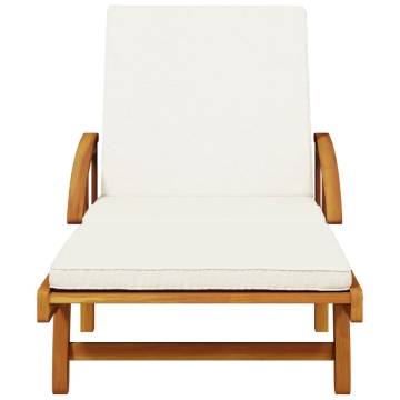 Sun Loungers 2 pcs with Table - Solid Acacia Wood | HipoMarket