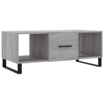 Stylish Grey Sonoma Coffee Table - 102x50 cm | Hipo Market