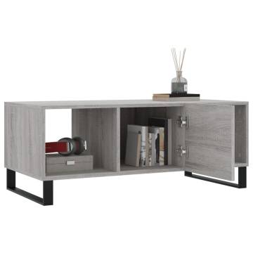 Stylish Grey Sonoma Coffee Table - 102x50 cm | Hipo Market