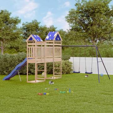 Outdoor Playset Solid Wood Pine - Fun for Kids in the Garden