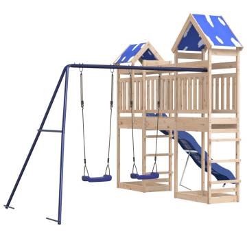 Outdoor Playset Solid Wood Pine - Fun for Kids in the Garden