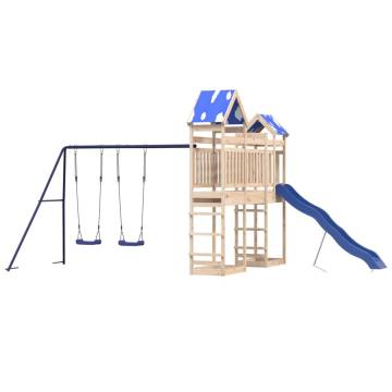 Outdoor Playset Solid Wood Pine - Fun for Kids in the Garden