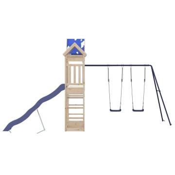 Outdoor Playset Solid Wood Pine - Fun for Kids in the Garden