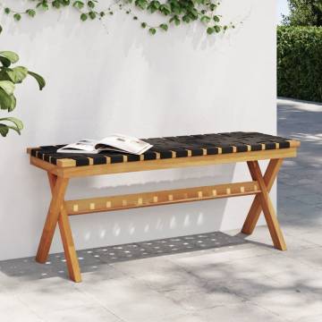 Stylish Black Acacia Garden Bench | Durable & Elegant